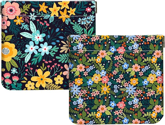 2Pcs PU Leather Small Squeeze Coin Purse Pouch Mini coin Bag Unique And Cute Wallet Cosmetic Bags Change Bag For Women Girls Men Yellow Pink Crushed Flower
