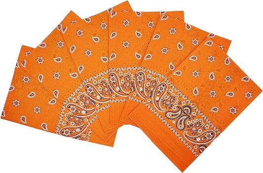 Vamqor Bandanas Gift Box 6 pack,Premium Super Soft 60s Cotton Paisley Bandannas Handkerchiefs for Men,Women and Kids