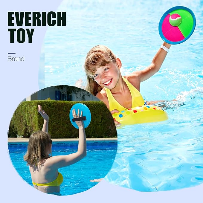 EVERICH TOY Upgraded Toss and Catch Ball Game Set, Outdoor Games for Kids Toys, Stocking Stuffers for Family Games, Beach Pool Yard Christmas Toys Birthday Gifts for Boys Girls 3 4 5 6 7 8-12 Year Old