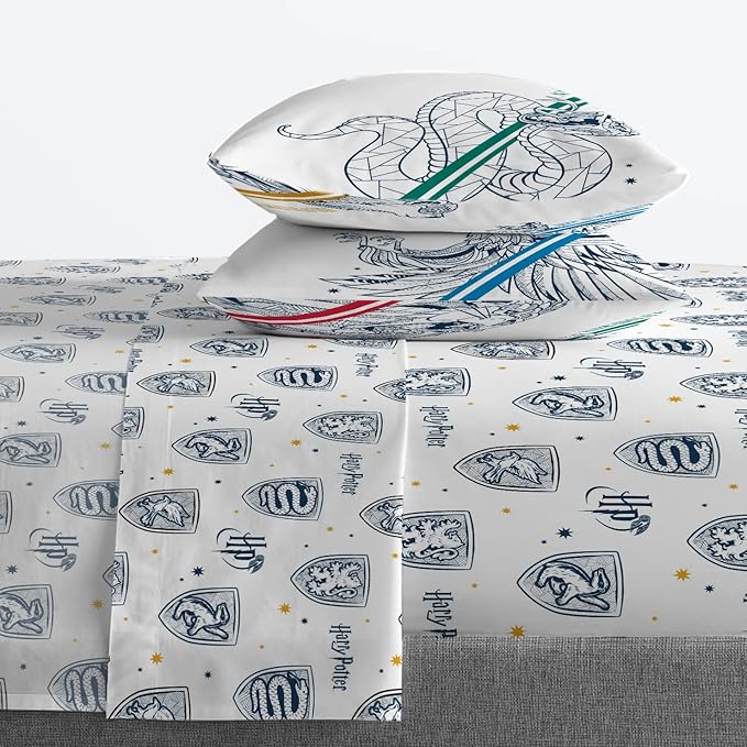 Jay Franco Harry Potter Stand Together 7 Piece Queen Size Bed Set - Includes Comforter & Sheet Set - Super Soft Kids Bedding Fade Resistant Microfiber (Official Harry Potter Product)