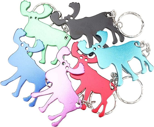 SWATOM Moose Keychain Bottle Opener Beer Opener Tool Key Tag Chain Ring Accessories
