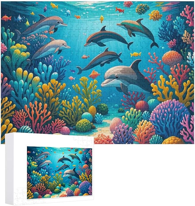 Wooden Puzzle - Sea World Wooden Puzzles for Adults 500 Pieces Challenge Puzzles，Educational Games，Family Puzzles，Unique Gifts for Wall Art ，Funny Puzzles