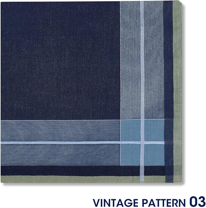 Selected Hanky 100% Cotton Handkerchiefs for Men