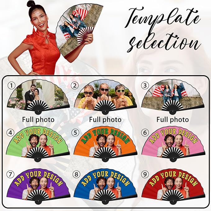 Custom Fans Personalized Fans for Line Dancing Folding Popping Fans for Wedding Dancing Concert Cosplay Party
