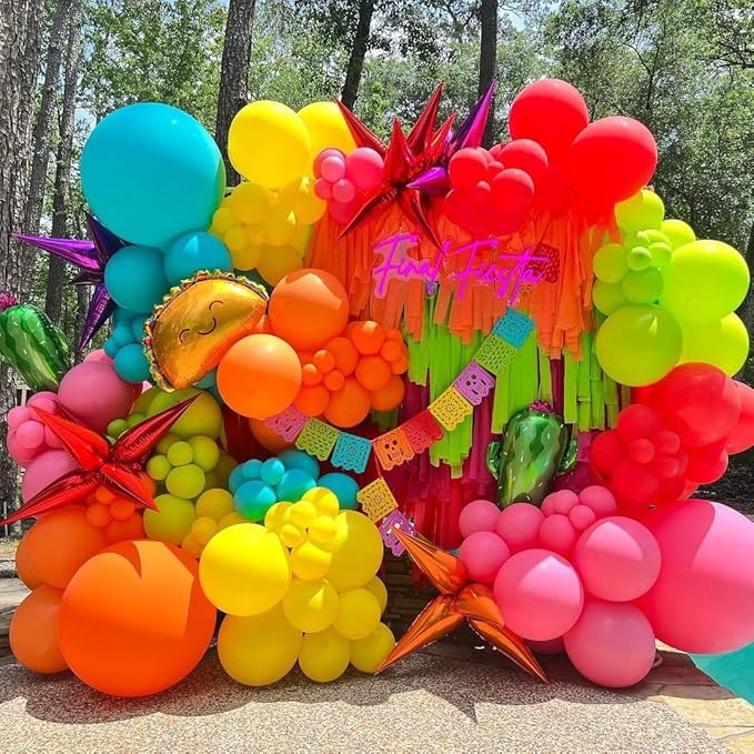 Bezente Assorted Rainbow Giant Balloons 36 Inch - 8 Pack Jumbo Multicolor Large Round Latex Balloon for Birthday Bridal Shower Wedding Party Decorations