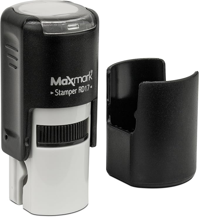 MaxMark Round Self Inking Emoji Stamp - Kiss - Red Ink