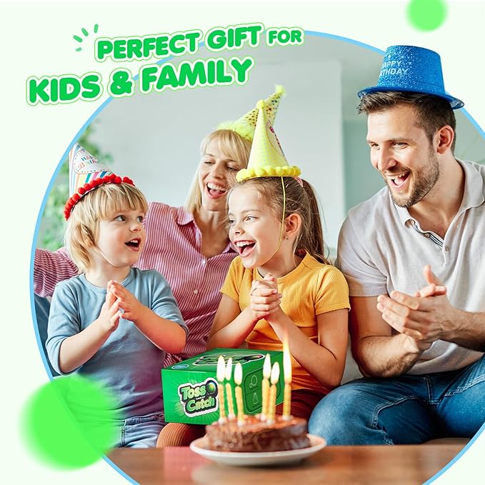 Toss and Catch Ball Set Upgraded - Family Games Kids Toys for Stocking Stuffers - Water-Resistant Great for Beach Pool Yard - Christmas Toys Gift for Boys Girls Teens 3 4 5 6 7 8 9 10 11 12+ Years