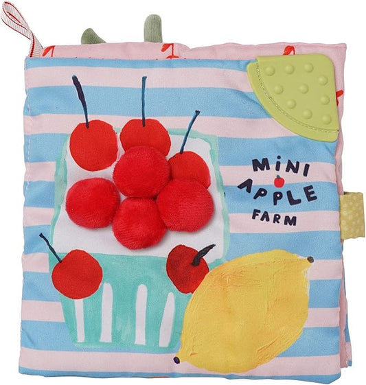 Manhattan Toy Mini-Apple Farm Soft Activity Crinkle Book for Baby & Toddler with Discovery Mirror and Textured Teether