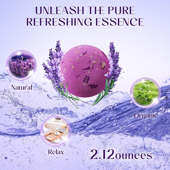 Advent Calendar 2025, 24 Different Natural Scents Bath Bombs Advent Calendar for Relaxation & Stress Relief-Christmas Gift for Women & Men, Stocking Stuffers
