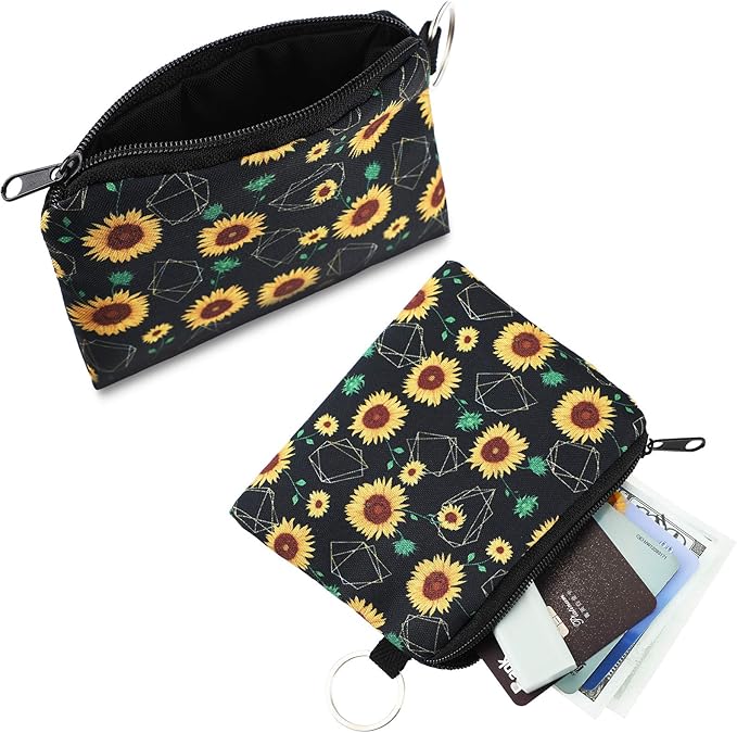 10 Pieces Small Coin Purse Boho Change Purse Pouch Mini Wallet Coin Bag with Zipper Exquisite Present for Women Girls on Valentine's Day