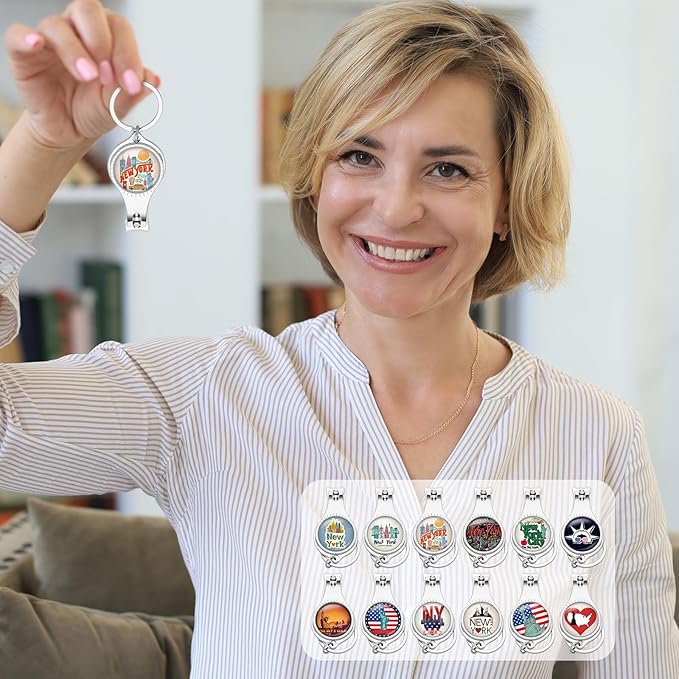 24 Set New York Keychain Souvenirs and Gifts Bulk Includes New York Keychains Bottle Openers Nail Clipper Gifts
