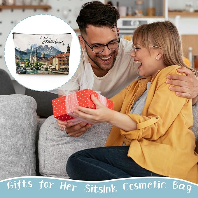 Switzerland Travel Souvenirs Gift - Zurich Lausanne Trip Gifts for Women, Swiss Alps Journey Gifts for Switzerland Lover Bridal Shower Holiday Homewarming Birthday Gift