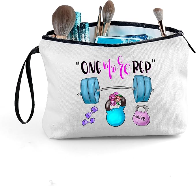 Workout Gym Exercise Gifts for Fitness Lovers Women Female Friends Sister Coworker Cosmetic Makeup Bag Christmas