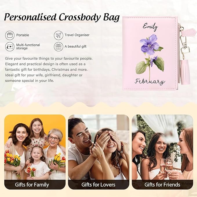 GEEAD Custom Design Small Wallets for Women Bifold Slim Coin Purse Zipper ID Card Holder PU Leather