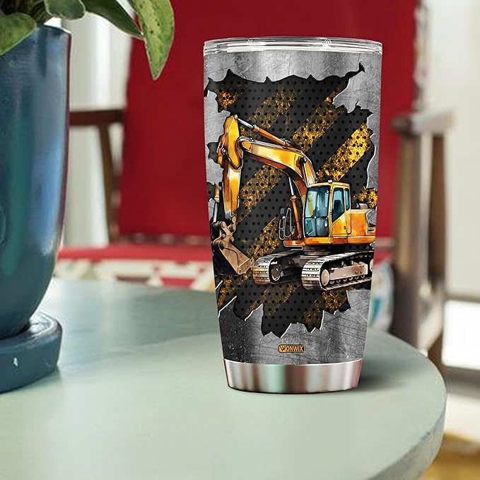 Heavy Equipment Operator Gifts for Men Women Christmas Birthday Fathers Mothers Day Valentine 20oz Insulated Stainless Steel Coffee Cup Travel Mug Tumbler Gift for Husband
