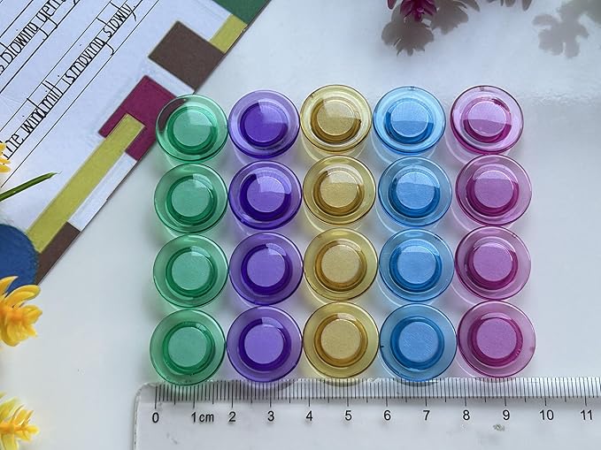 20 Pack Cute Magnets for Fridge, Colorful Magnet,Round White Board Magnets, Whiteboard Magnet Fridge for Locker, Kitchen, Office and Classroom