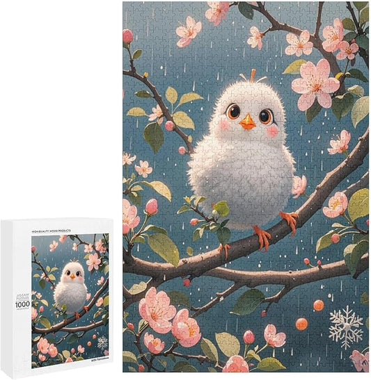 Wooden Puzzles 1000 Piece，Bird Flower Themed Jigsaw Puzzles，Stress Relief Games，Puzzle Games Challenge Puzzles，Educational Games，Family Puzzles