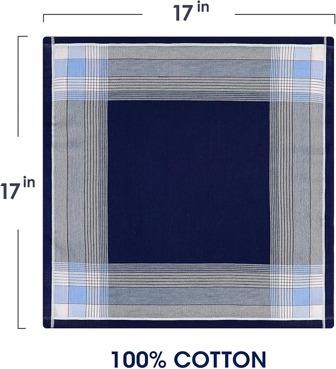Selected Hanky 100% Cotton Handkerchiefs for Men