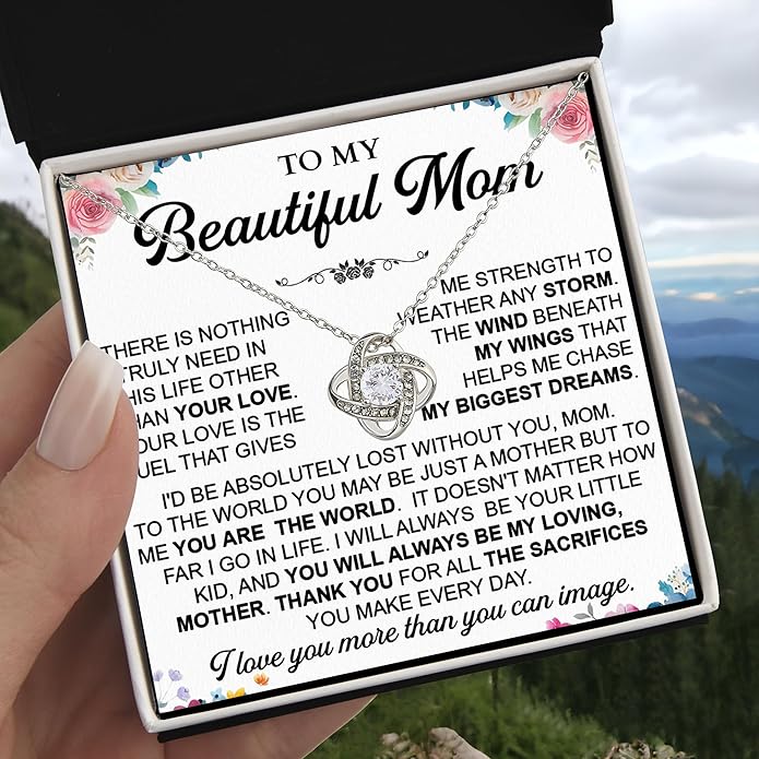 To My Mom Necklace, To My Badass Mom Necklace, To My Loving Mom Necklace From Son, Mother Daughter Necklace Gifts for Mom, Mothers Day Necklace Gift For Mom, Best Necklace Gifts For Mom