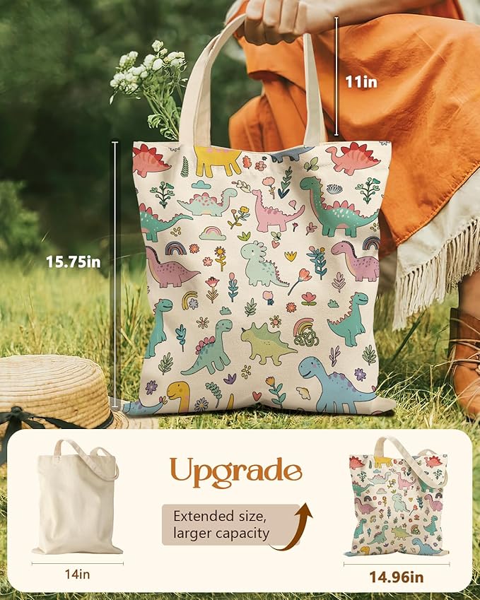 Miss Adola Aesthetic Tote Bag for Girls - with Magnetic Buckle and Zipper Inner Pocket for Women Lady Canvas Cotton Tote Bag