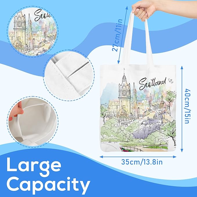Europe Travel Souvenirs Gifts Tote Bags Reusable Grocery Bags London Paris Switzerland Gifts for Women