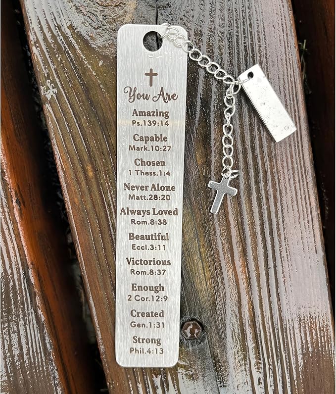 Christian Bookmark Gifts for Women Girls Boys, Inspirational Religious Book Mark Markers Faith (You are Amazing)