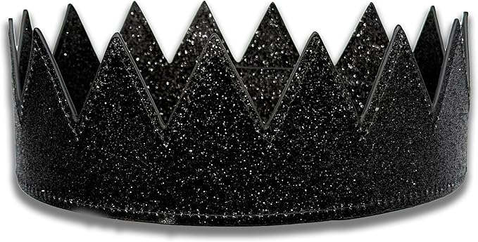 PandaTak Party Leather Crown For Men and Women - Comfortable Lightweight Adjustable Velcro Crown with Spikes