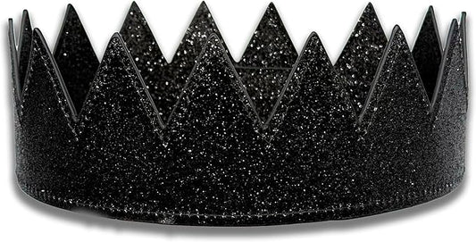 PandaTak Party Leather Crown For Men and Women - Comfortable Lightweight Adjustable Velcro Crown with Spikes
