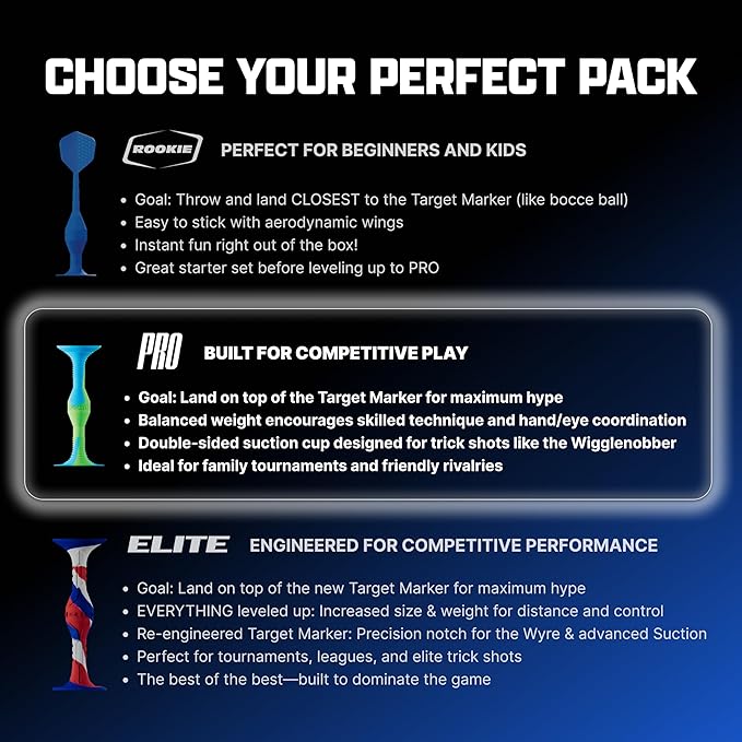 Popdarts PRO Pack Game Set (Drizzle) - Indoor, Outdoor Suction Cup, Throwing Game - Competition with a POP