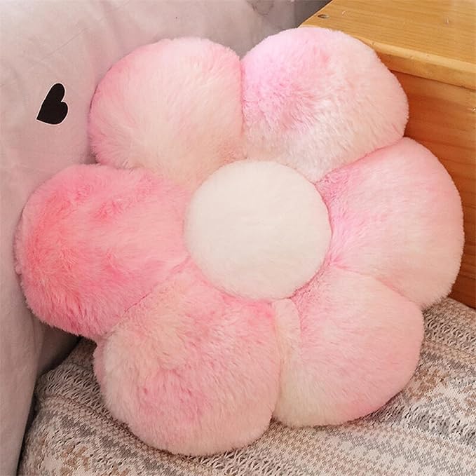 20” Pink Flower Pillow Flower Shaped Throw Pillow Colorful Cute Daisy Flower Pillows Seating Cushions for Adults Kids Throw Pillows Couch Decor