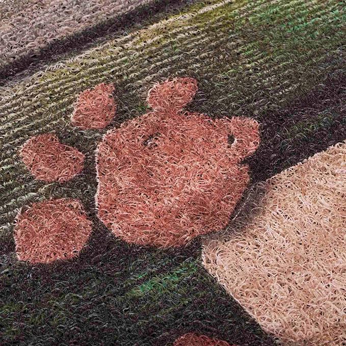 Darkyazi Colorful Doormats Entrance Front Door Rug Funny Outdoors/Indoor/Bathroom/Kitchen/Bedroom/Entryway Floor Mats，Non-Slip Polyvinyl Chloride (24"×16", Home Dog Paw)