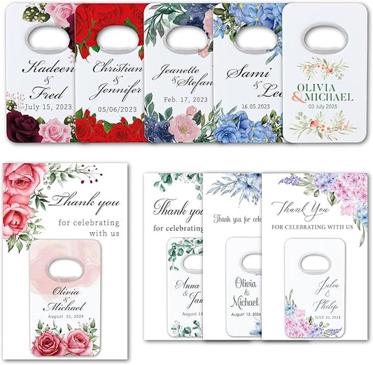 20 PCS Personalized Wedding Favors Bottle Openers - Custom Wedding Gifts for Guests with Thank You Cards, Memorable Thank You Gift for Celebrating Your Special Day (Credit Card)