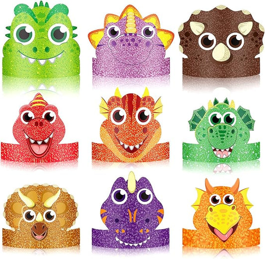 24 Pcs Party Hats for Kids Paper Headbands Crown for Boys Girls, Birthday Party Decoration Favors