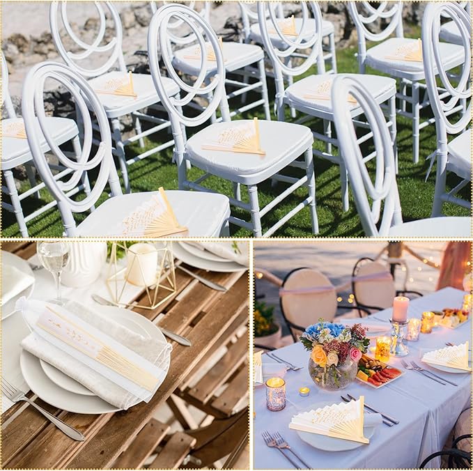 Menkxi 30 Pcs Silk Fabric Folding Fans Bulk for Wedding Guests Thank You Bamboo Folded Hand Fan for Bridal Shower Decoration Favor Vintage Handheld Fans Souvenirs with Organza Bag (White,Classic)