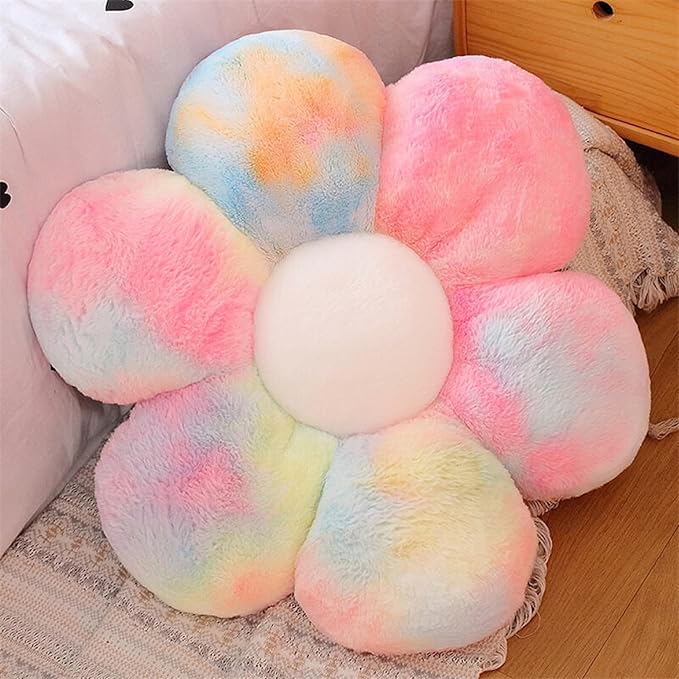 20” Flower Pillow Flower Shaped Throw Pillow Colorful Daisy Flower Pillows Seating Cushions for Adults Kids Throw Pillows Couch Decor