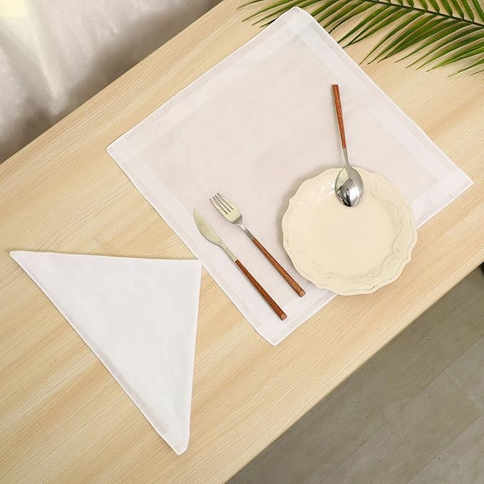 HOULIFE 100% Cotton Unisex Handkerchiefs, Solid Stripe Handkerchiefs for Men & Women Soft Cotton Hankies 15.7x15.7 ”