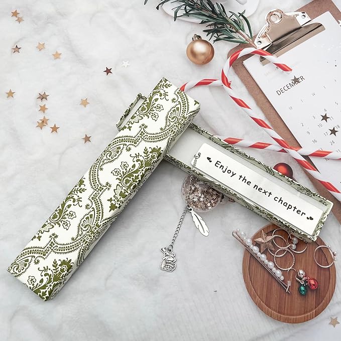 BRBAM Enjoy The Next Chapter Bookmark Personalized US State Map and Feather Pendant Bookmark Sweet Graduation Gift Retirement Gift (Michigan)
