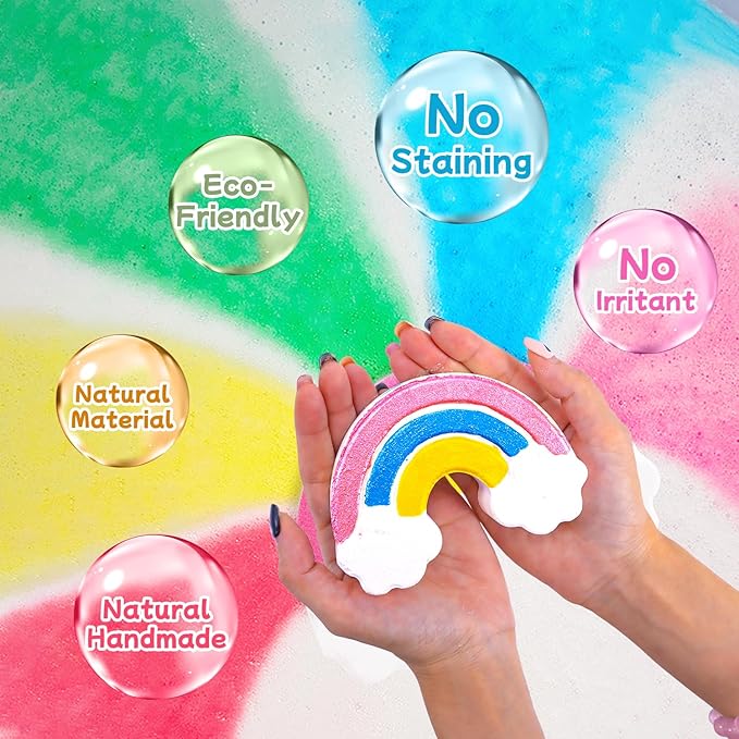9XXL Bath Bombs Gifts Set, BusyMouth 9pc Kids Bath Bombs with Surprise Toys | Non-Toxic Bubble Bath | Birthday Gift Set for Girls & Boys Ideal Gift for Mother's Day Valentines