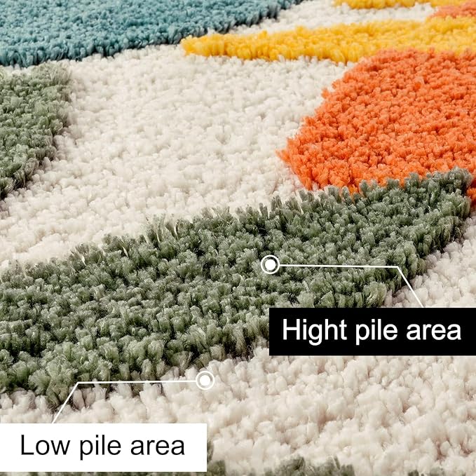 Uphome Bathroom Rugs Modern Abstract Bath Mat Non Slip Water Absorbent Cute Bath Rug Soft Microfiber Machine Washable Minimalist Art Floor Mats for Tub Bathroom Indoor Doormat,20"x31"