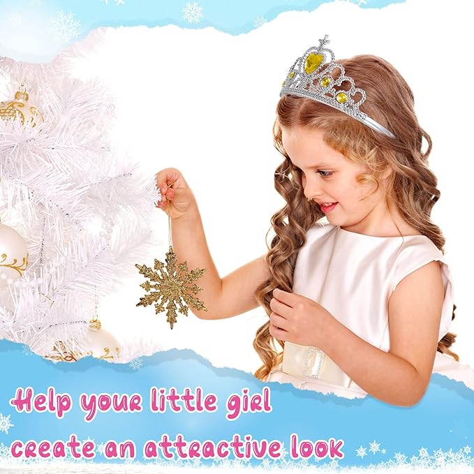 Zhanmai 24 Pcs Tiara Crown Set Princess Crown for Girls Plastic Tiaras Dress up Costume Party Favor Accessories Kid Birthday (Blue, Purple, Pink, Rose Red, Yellow, Green)