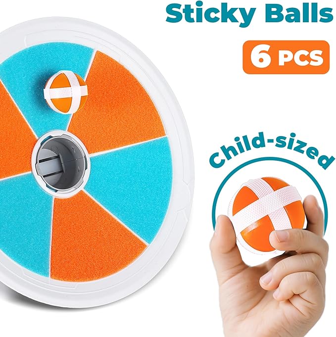 iPlay, iLearn Pop Stick Ball Game Outdoor Toys for Kids, Toss Chase Launching Ball Sports Game for Child Boys, Outside Yard Fun Family Activity, Cool Birthday Gifts for 3 4 5 6 7 8-12 Year Old Girls