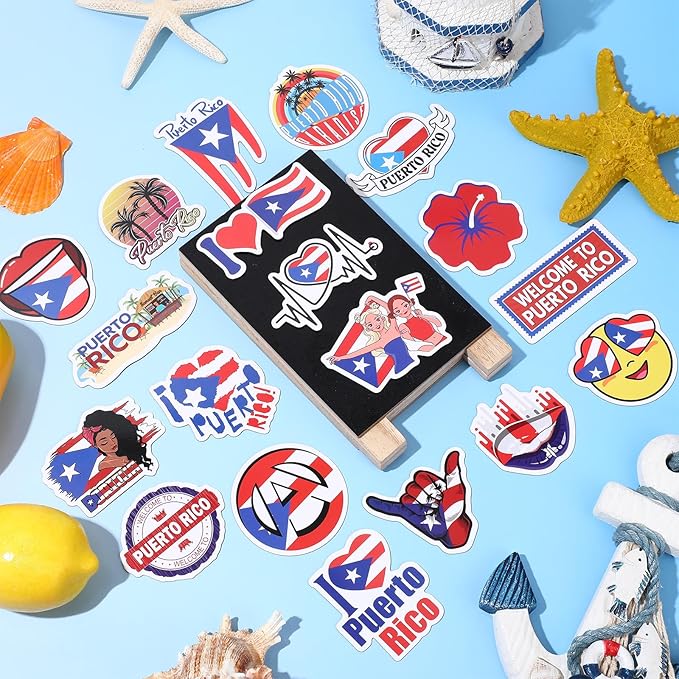 Konohan 30 Pcs Puerto Rico Souvenirs Gifts Puerto Rico Magnet for Refrigerator City Magnetic Refrigerator Stickers for Home Decoration
