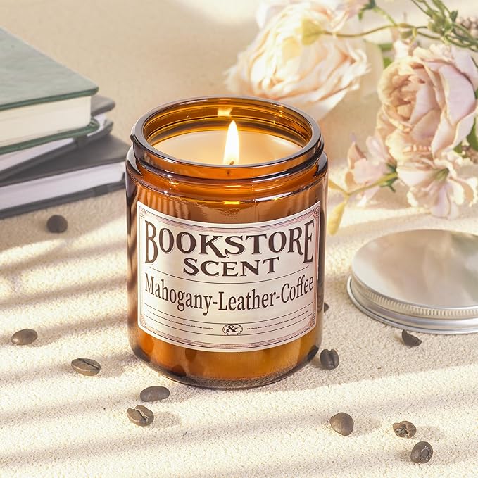Book Lover Candle, Inspired Gift Ideas for Readers, Birthday, Book Themed Reading Gifts for Women, Bookworm, Librarian, Men