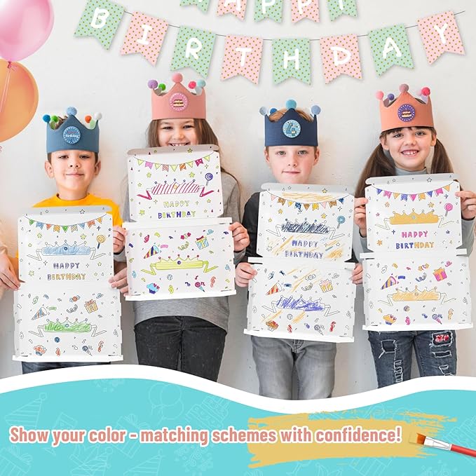Reusable Birthday Crown with Numbers,Kids Birthday Hat Fabric Crown Pertain Kids Boy Toddler Girl Baby Bday Hats