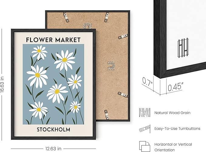 HAUS AND HUES Matisse Wall Art - Art Exhibition Poster for Room Aesthetic Wall Art, Henri Matisse Prints, Danish Pastel Posters Paintings, Danish Posters Aesthetic (Black Frame, 12x16)