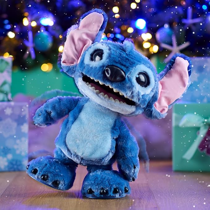 Disney Stitch Just Play Ultimate Interactive 17" Plush Toy, 100+ Sounds & Reactions, Inspired by Disney’s Live-Action Lilo & Stitch Film, New Movie Toy for Fans, Girls, Boys, Kids 3 and Up by