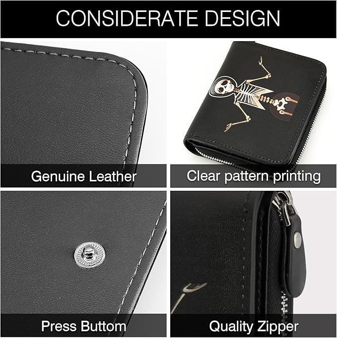Genuine Small Wallet for Women, Slim RFID Blocking Credit Card Holder with ID Window, Compact Purses for Women with 24 Card Slots