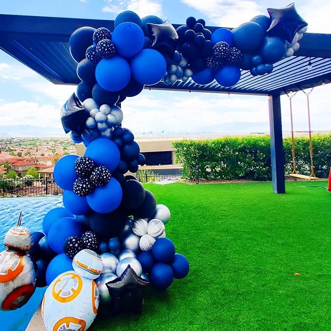 Bezente Navy Blue Balloons 18 Inch - 30 Pack Large Thick Blue Big Round Dark Blue Latex Balloon for Birthday Bridal Shower Graduation Wedding Party Decorations