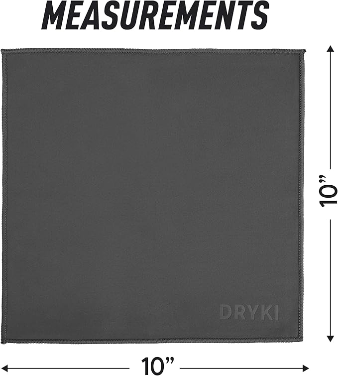 Sweat Absorbing Handkerchiefs - The Original Pocket-Sized Sweat Towels - Quick-Dry Microfiber Sweat Rags for Face, Hands, & Body - Men & Women - Gym, Sports, and Work (Dark Grey: 5 Pack)