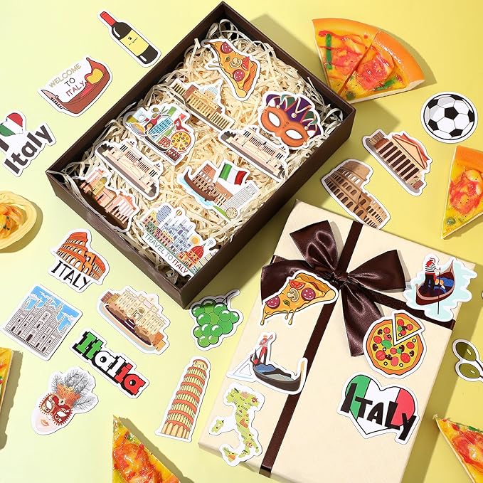 Konohan 30 Pcs Italy Souvenirs Gifts Italy Magnet for Refrigerator City Magnetic Refrigerator Stickers for Home Decoration